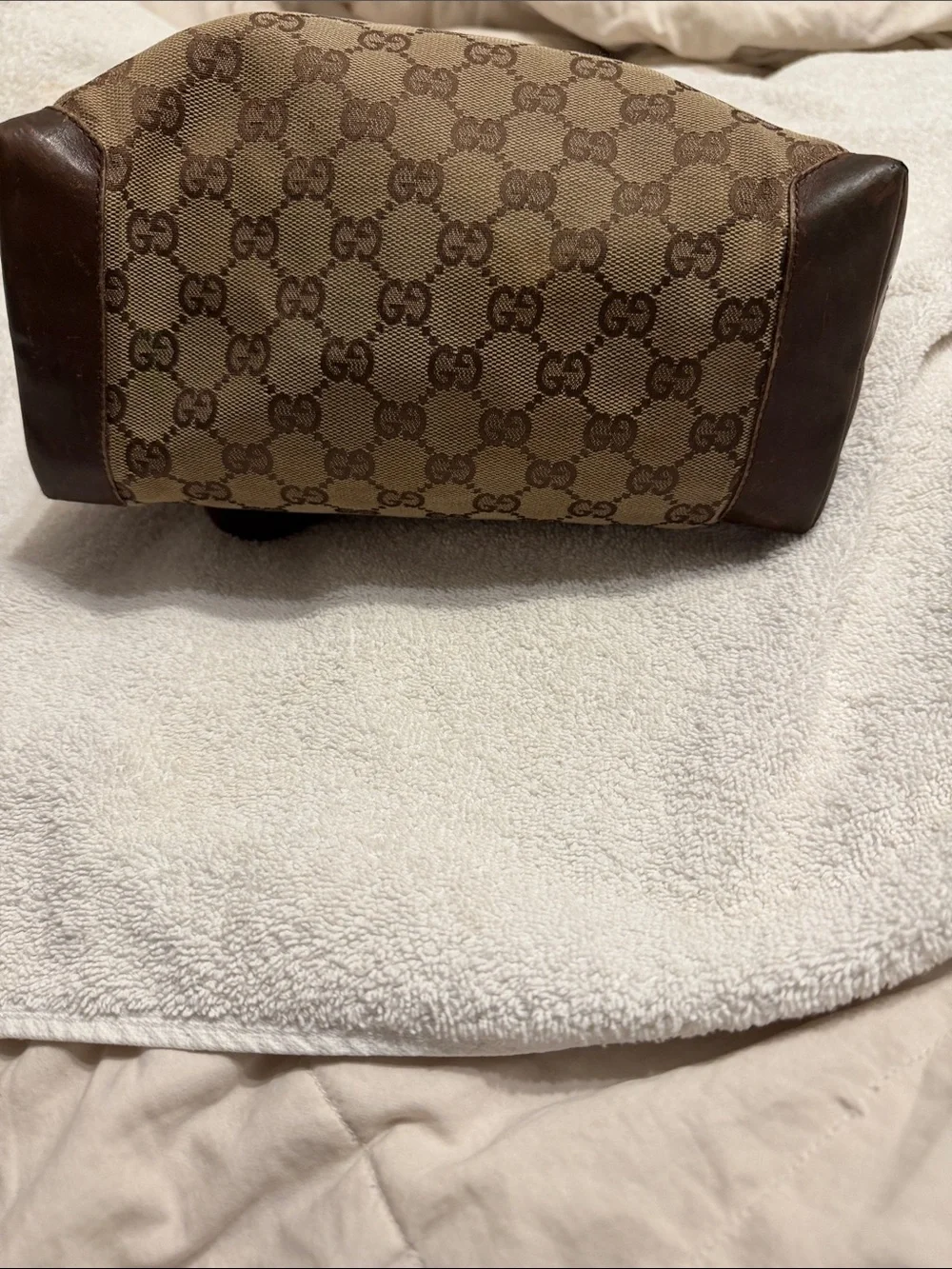 Gucci Tan/Brown GG Canvas Messenger Bag